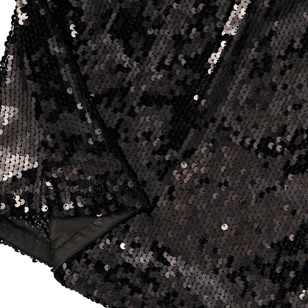 Пикантная женская рубашка с пайетками на одно плечо черная блузка длинными