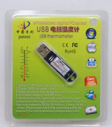 Водонепроницаемый термометр с питанием от USB для помещений -55 ~ 125 °C | Инструменты