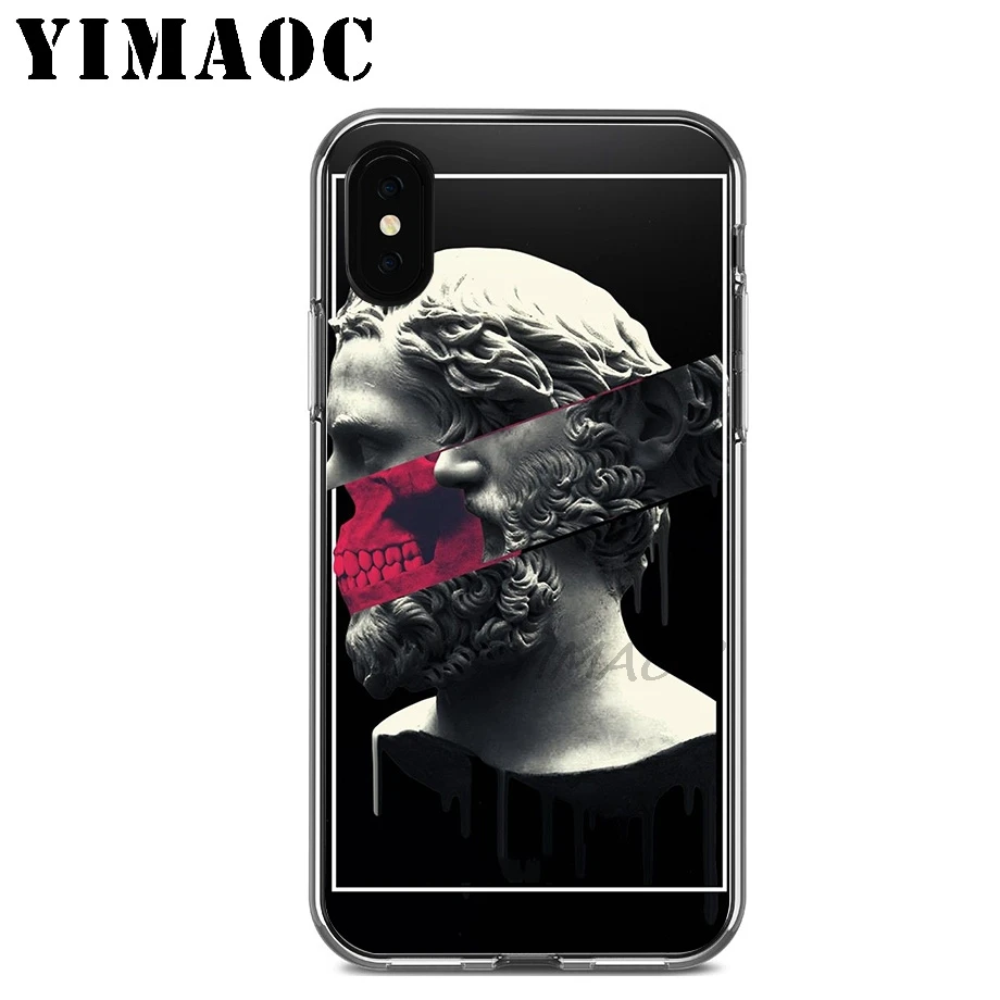 YIMAOC Medusa Vaporwave Art Soft Silicone Case for Apple Iphone 11 Pro Xr Xs Max X 10 8 Plus 7 6S 6 SE 5S 5 7Plus 8Plus |