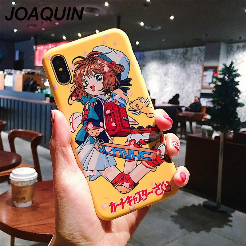 Милый мультяшный чехол для телефона с изображением сакуры iPhone X 6 6splus 7 8plus XR XS MAX