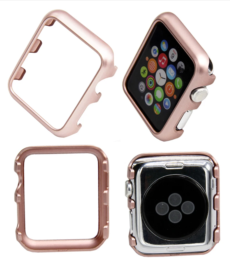Чехол для Apple Watch 42 мм 38 мм iWatch 3 2 1 Рамка PC защитный бампер чехол позолоченный корпус