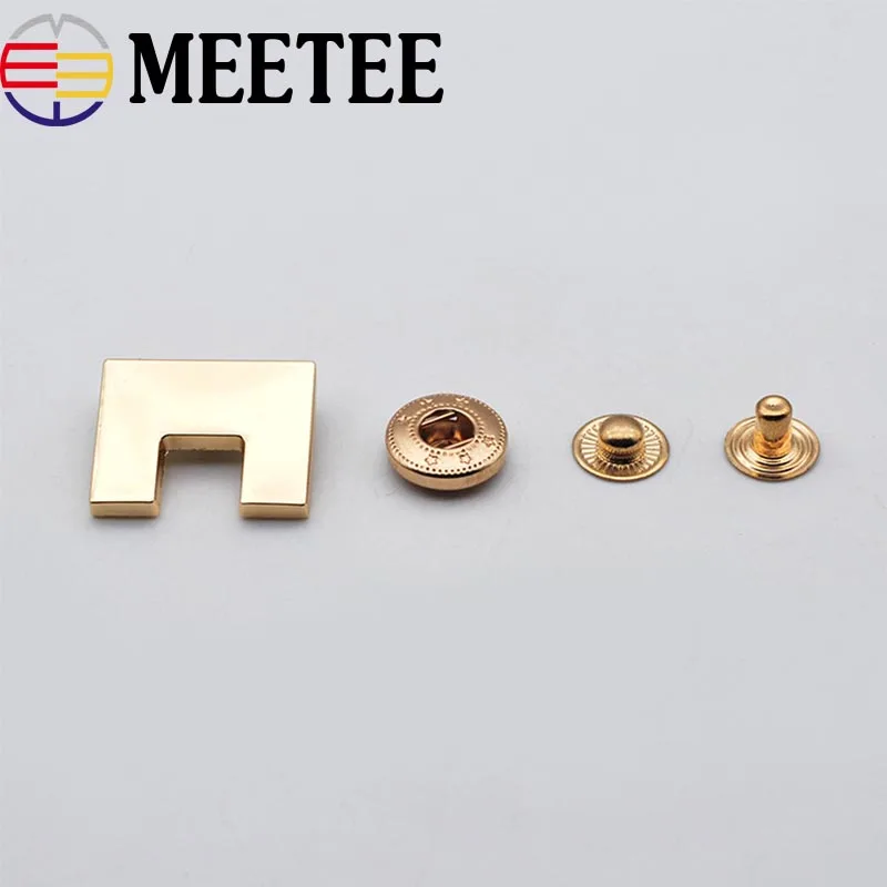 Meetee 10 комплектов 21 мм/25 мм металлическая защелкивающаяся Пряжка Женское пальто декоративная застежка Пуговицы DIY свитер аксессуары для шитья одежды ZK762