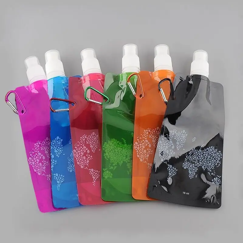 Портативная складная пластиковая бутылка для воды спорта на открытом воздухе