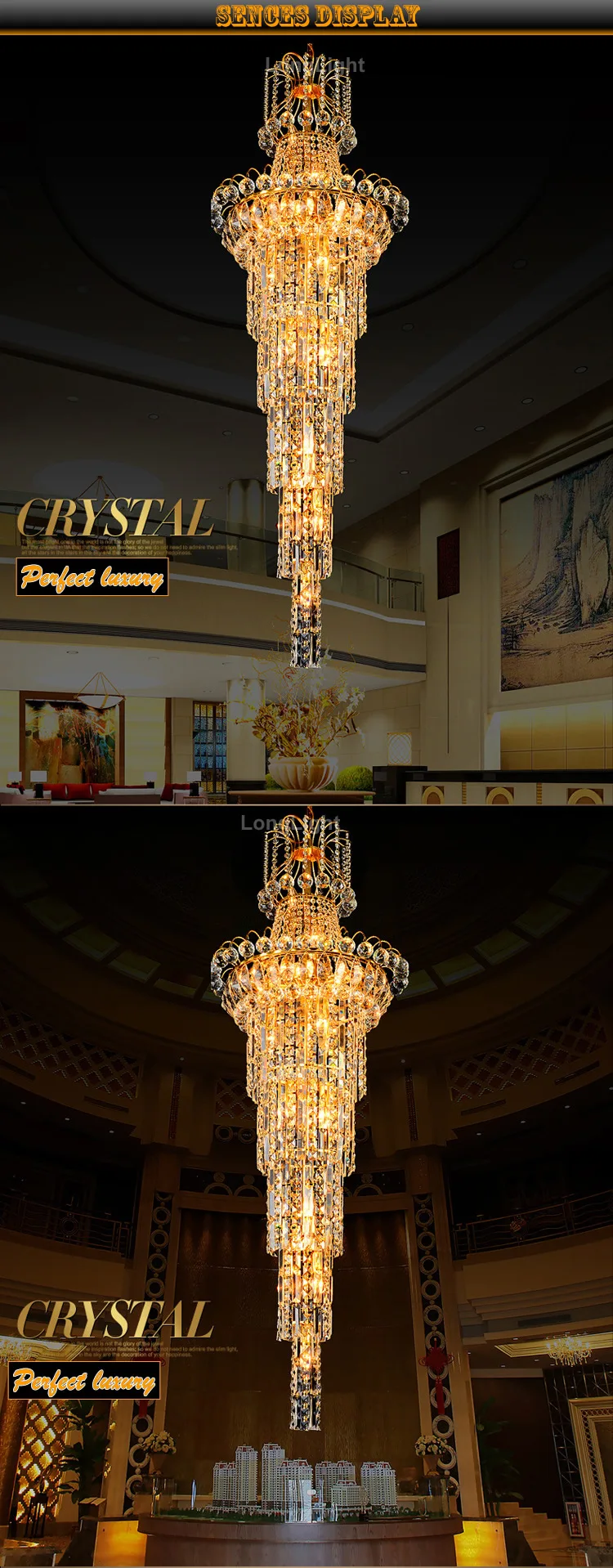 Cristal высококлассные хрустальные люстры K9, лестницы, большие светодиодные Современные Люстры, роскошные люстры, столовая, гостиная, лобби