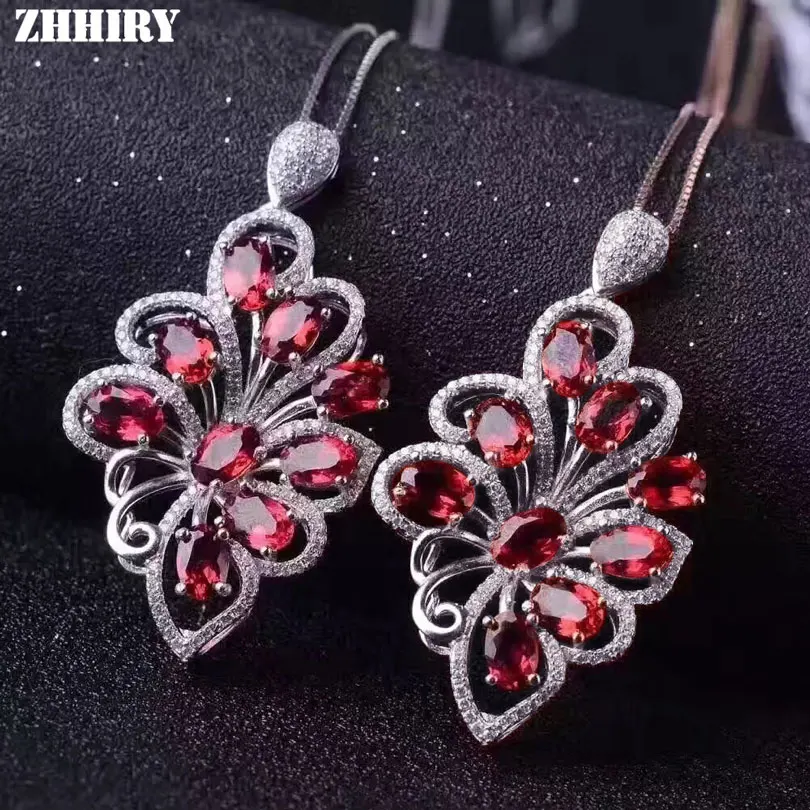 Женское ожерелье из серебра 925 пробы с натуральными гранатами|sterling silver gold|natural