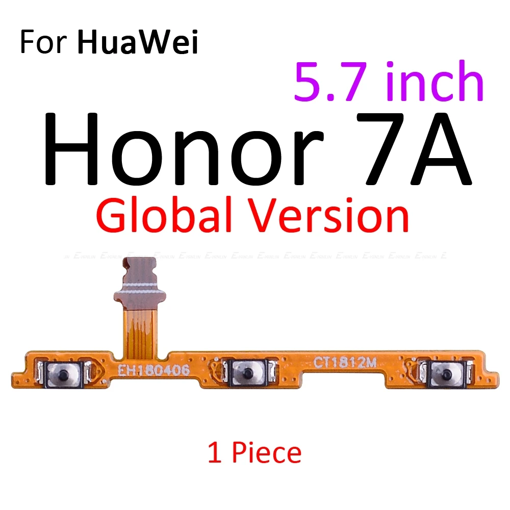 For Honor7A 5.7inch Кнопка включения и выключения питания гибкий кабель лента для HuaWei Honor Play 8A 7A 7C 7X7 S 6A 6C 6X 5C Pro Бесшумная клавиша громкости - Цвет: For Honor7A 5.7inch