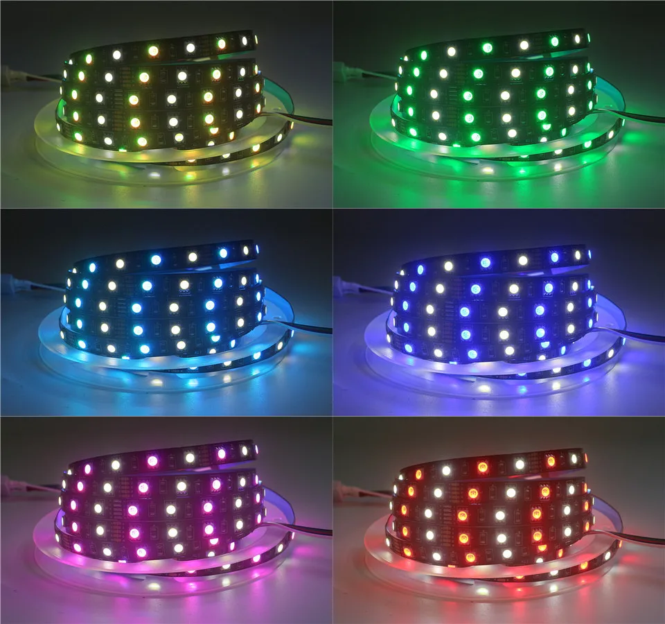 Светодиодная лента 5050 RGBW RGBWW DC 12V Гибкая лампа RGB + белый RGBW/RGB теплый 60 LED/m 5 м/лот 300