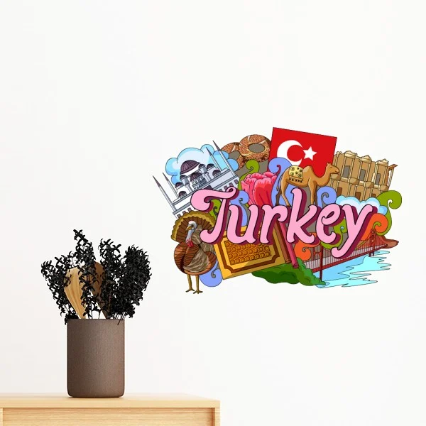 Съемная Настенная Наклейка с изображением мечети ефея индейки граффити