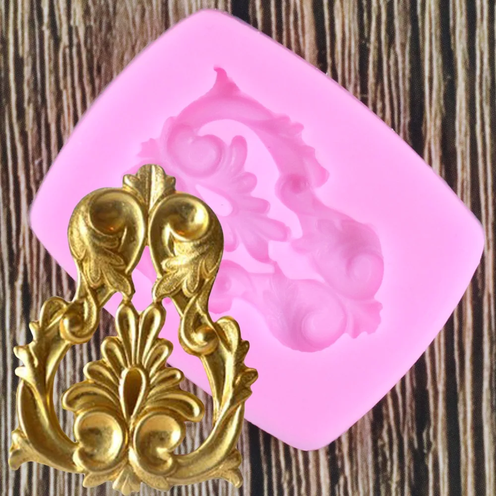 DIY Сахар ремесло торт старинные рельефные границы силиконовые формы помадка формы украшения торта инструменты резинки пасты Плесень