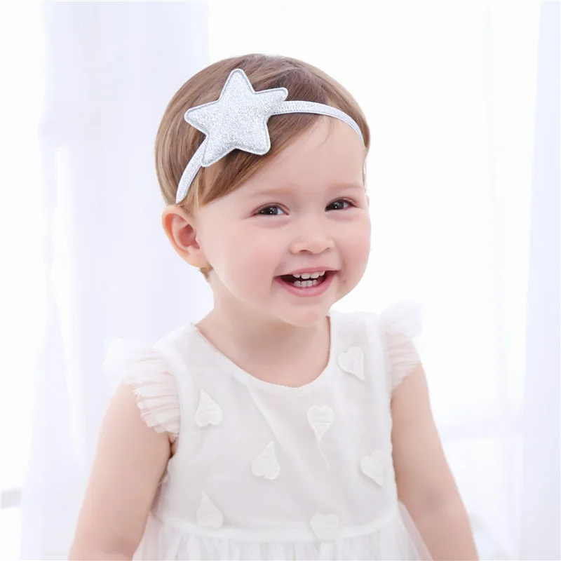 1 шт. повязка на голову для девочек со звездами Золотая Серебряная волос