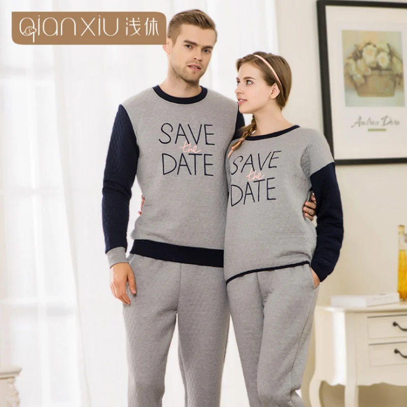 2019 Весенняя брендовая домашняя одежда для пар повседневные пижамные комплекты