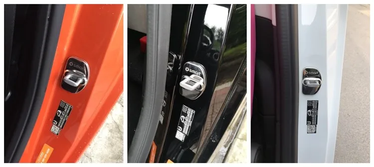 Для smart fortwo forfour 453 451 аксессуары для стайлинга автомобилей крышка дверного замка из нержавеющей стали Декоративная Антикоррозийная Защитная крышка