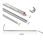 6 шт., 50 см, 12 В постоянного тока, SMD 5050, 36 светодисветодиодный, s U-тип, твердая жесткая полоса, легсветильник вая оболочка с молочным прозрачным покрытием, светодиодная полоса освещения