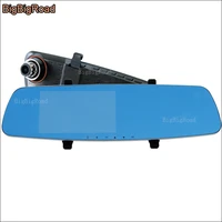 bigbigroad for porsche macan panamera boxster car dvr blue screen rearview mirror video recorder dual camera 5 inch
