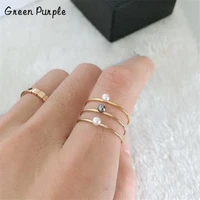 gold rings natural freshwater pearl jewelry knuckle mujer boho bague femme minimalism anelli joyas aneis ring for women anillos