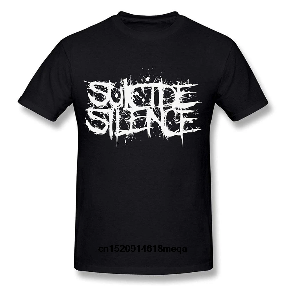 Футболка модная летняя мужская футболка SUICIDE SILENCE логотип черный дизайн печатных
