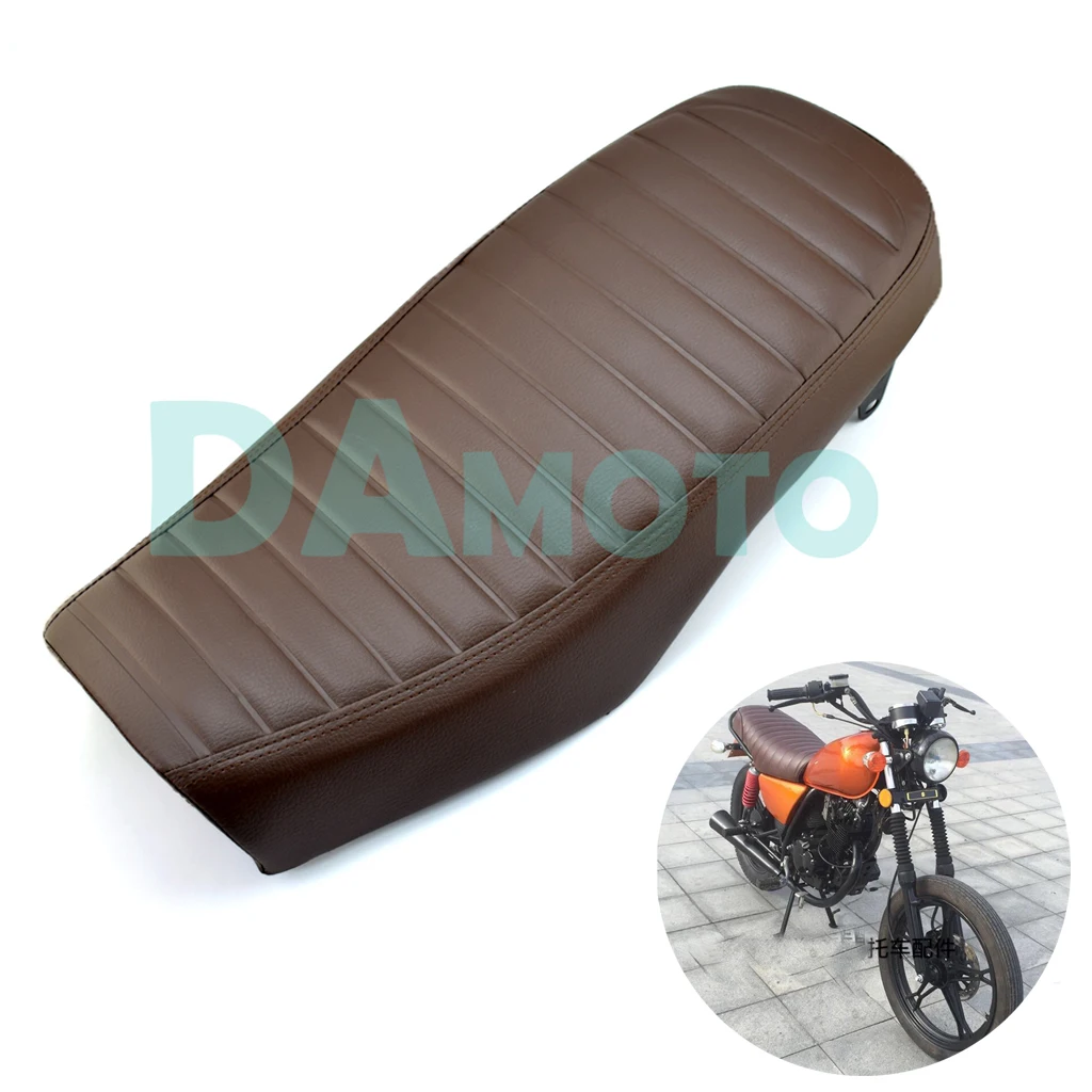 Универсальное винтажное водонепроницаемое кожаное сиденье для Кафе Racer 63 см