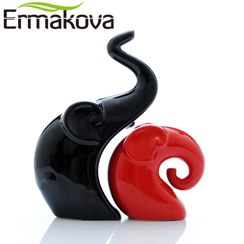 ERMAKOVA 2 шт./пара Керамика Слоник животных тапочки для влюбленных Фарфор свадебный