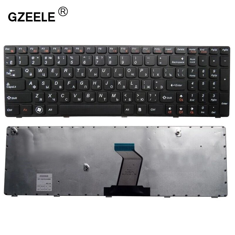 GZEELE русской клавиатуры ноутбука для lenovo V580C V570 V570C V575 Z570 Z575 B570 B570A B570E B570G B575 B575A B575E B590A ру черный