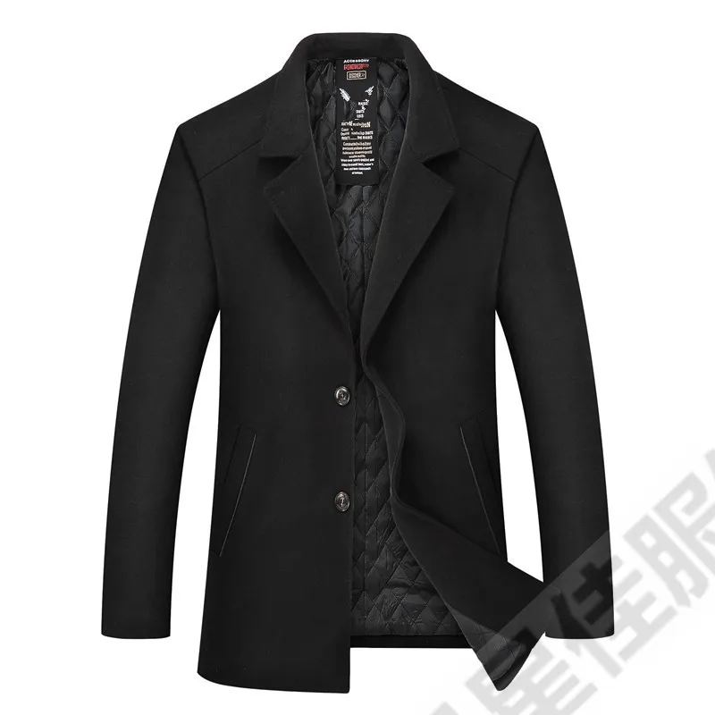 10XL 8XL 6XL Зимний однобортный мужской модный утепленный Тренч Куртка мужская
