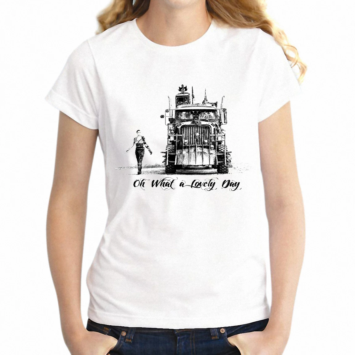 Женская футболка Imperator Furiosa Mad Max Doof Warrior Awesome Drawing Girl's Tee|Футболки| |