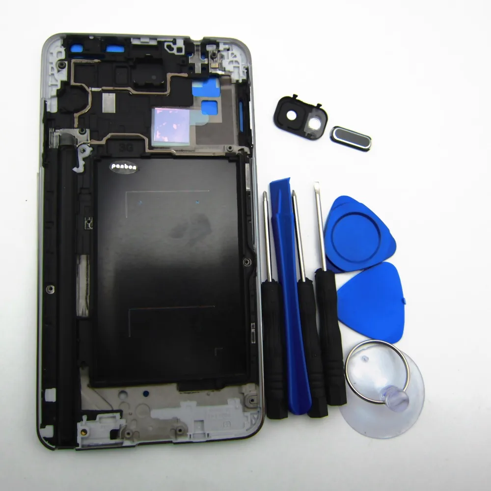 Запасные части Panbon для Samsung Galaxy Note 3 N900 3G N9005 Передняя ЖК рамка Корпус и кнопка