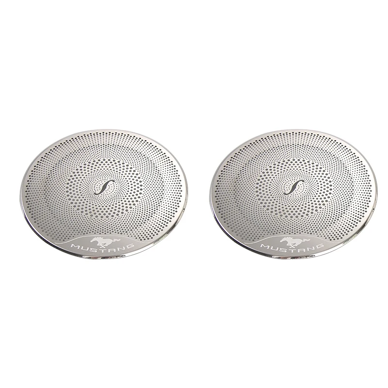 Big Loudspeaker SHINEKA интерьерные молдинги из нержавеющей стали, аудио динамик, автомобильная дверь, громкий динамик, крышка, наклейка для Ford Mustang - Название цвета: Big Loudspeaker