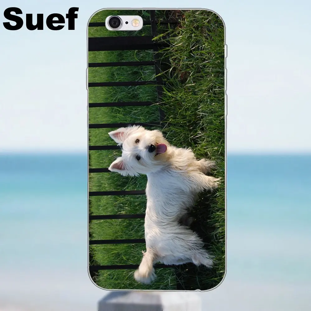 Suef ТПУ чехол накладка с принтом для iPhone X 4 4S 5 5S 5C SE 6 6S 7 8 Plus Galaxy J1 J3 J5 J7 A3 A5 2016 2017 Westie