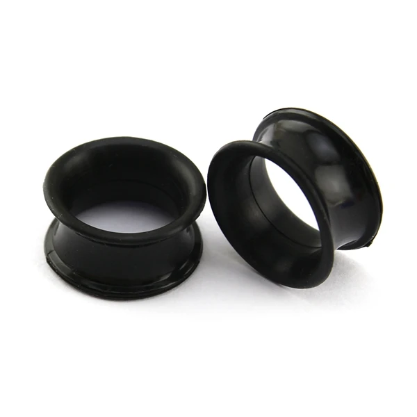 13 pair 3-25mm Black ZS 3-25 мм, 13 пар, двойные, расклешенные, для ушей, туннельные пробки, силиконовые, гибкие, для увеличения ушей, для мужчин, крутые, для ушей, для пирсинга - Окраска металла: 13 pair 3-25mm Black