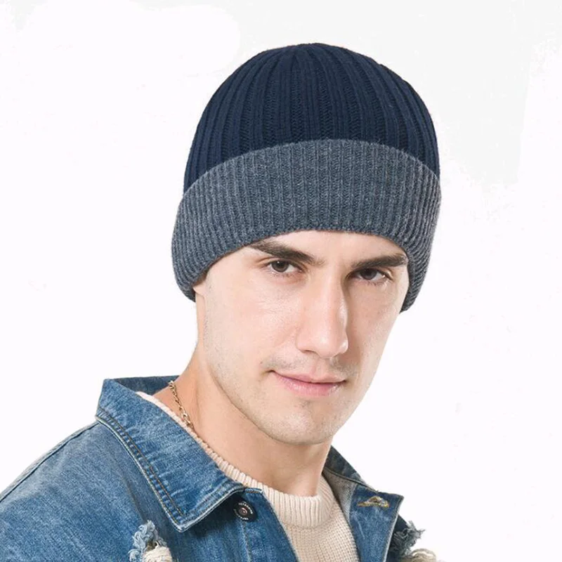 Фирменная Новинка модная зимняя шапка для Для мужчин женщин Hat Skullies шапочки