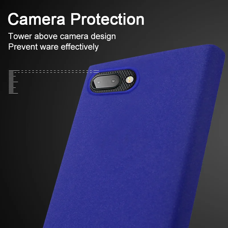 IMak For BlackBerry KEY2 LE Case Cover Hard PC Plastic Matte Slim BBE100-1 + Screen Protector Ring Holder |