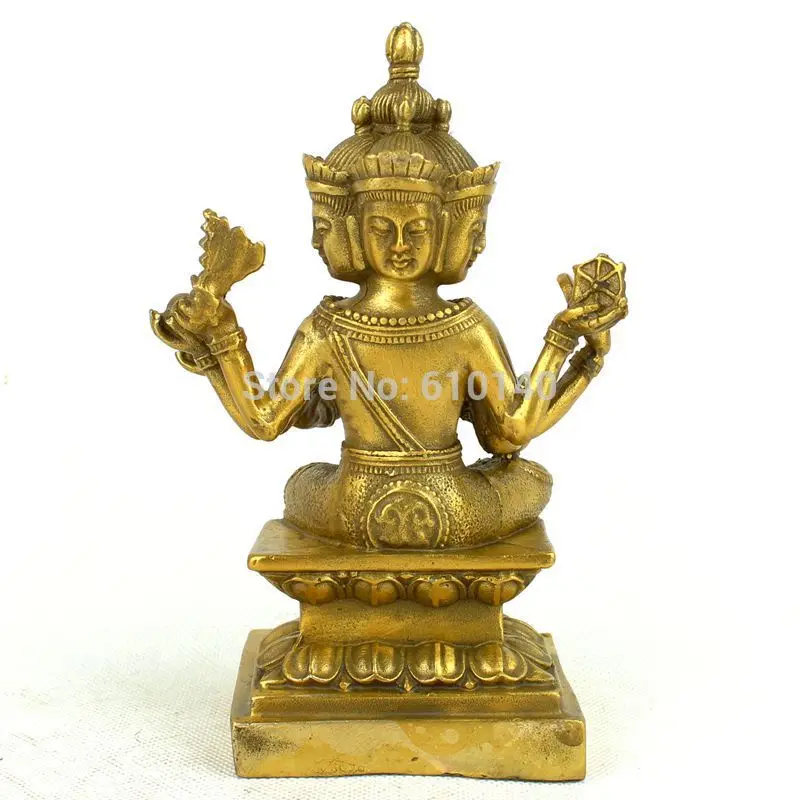 Медные украшения Erawan Thai чувствительная Бронзовая статуя короля брахмана | Дом и