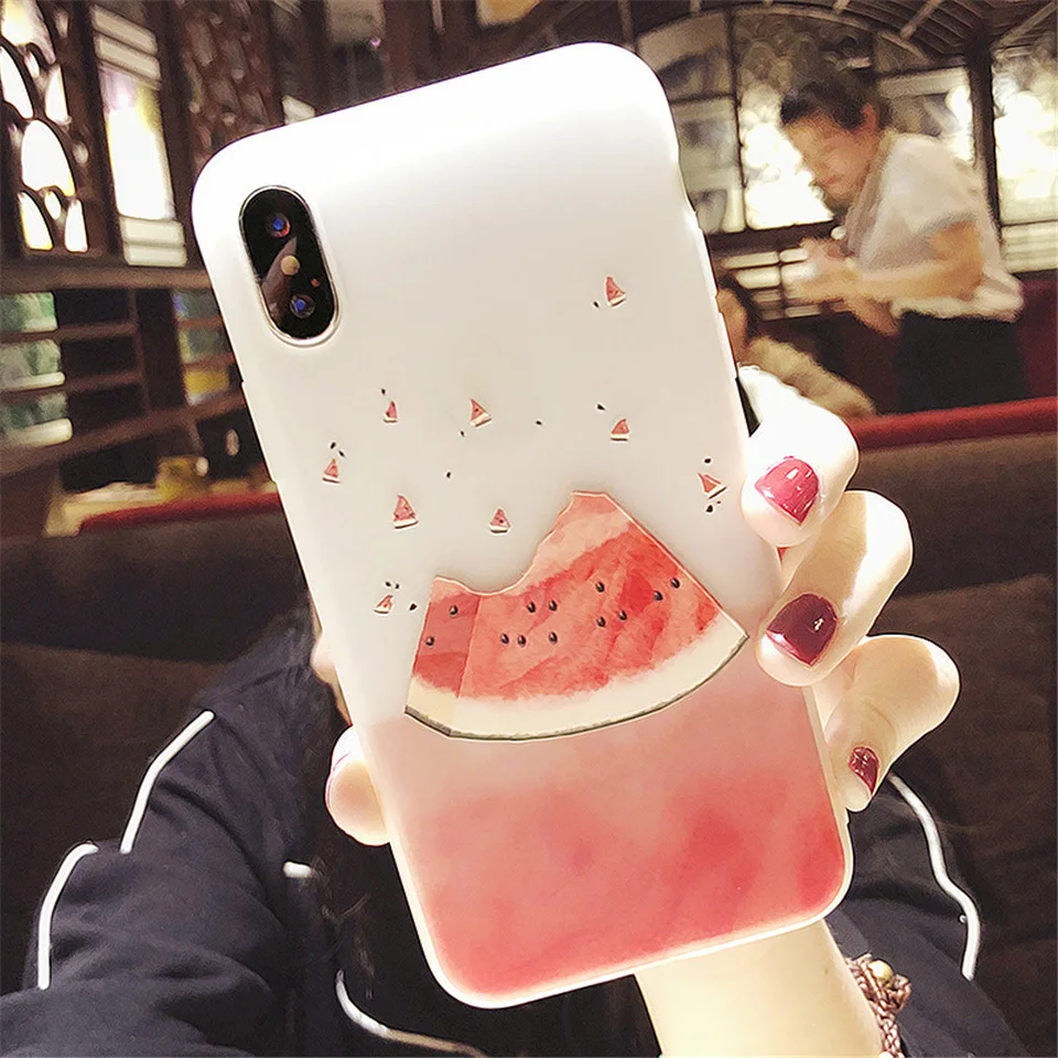 Lovebay чехол для телефона для iPhone 11 Pro 6 6S 7 8 Plus X XR XS Max 3D Рельефный цветок Фламинго лист арбуз Мягкий ТПУ для iPhone XR - Цвет: T2
