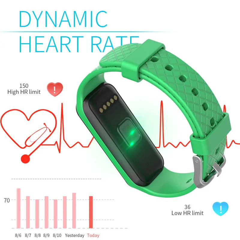 Full Color TFT LCD Screen Heart Rate Monitor Smart Bracelet Fitness Watch Sleep Monitoring Wristband for IOS Android Home | Электроника