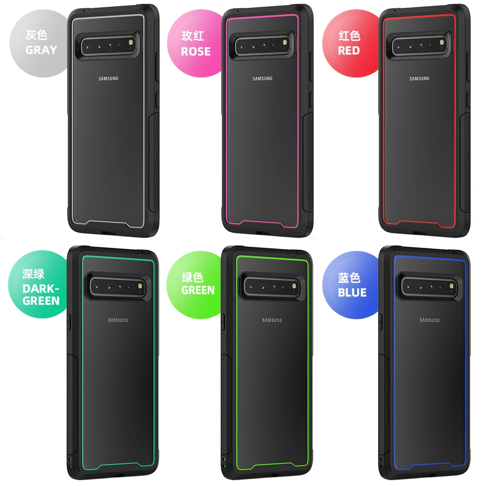 for Samsung Galaxy S10 5G Plus S10E Rugged Clear Case Full-Body Hybrid Bumper Cover Support Wireless Charging |
