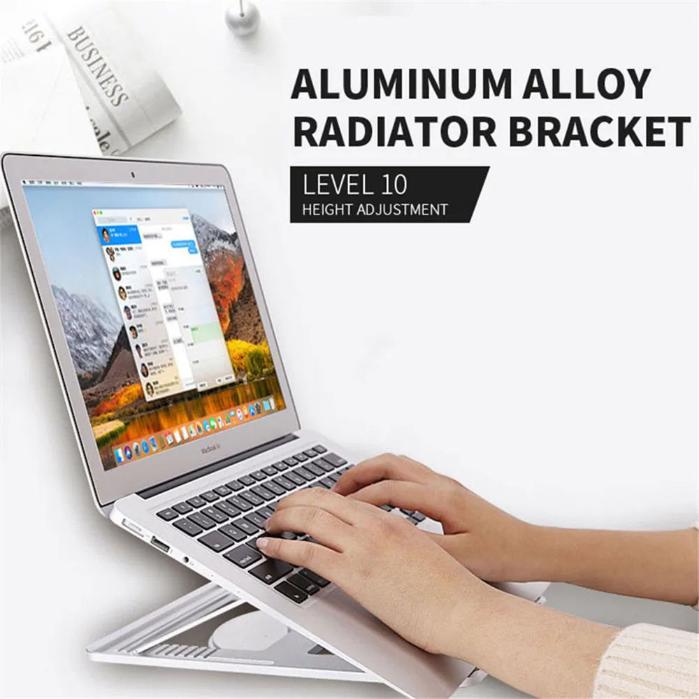 Регулируемая алюминиевая подставка для ноутбука 10 передач держатель Macbook Air Pro 13 3