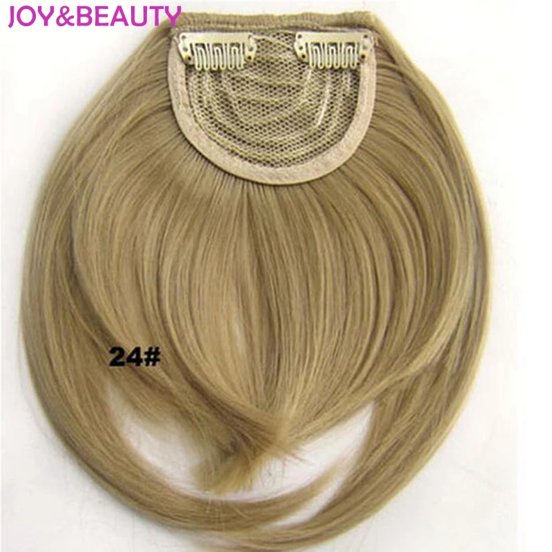 JOY& BEAUTY волосы синтетические волосы Striaght челка клип на зажиме спереди Аккуратные взрыва высокая температура волокно 6 дюймов длинные