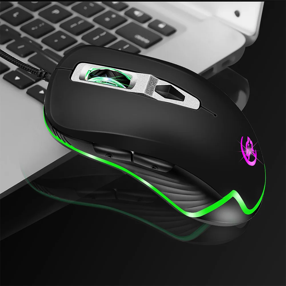 3 Color Game Breathing Lamp Mouse DPI Computer Accessories Multifunction Gaming USB Mute Wired High Speed Ergonomic | Компьютеры и