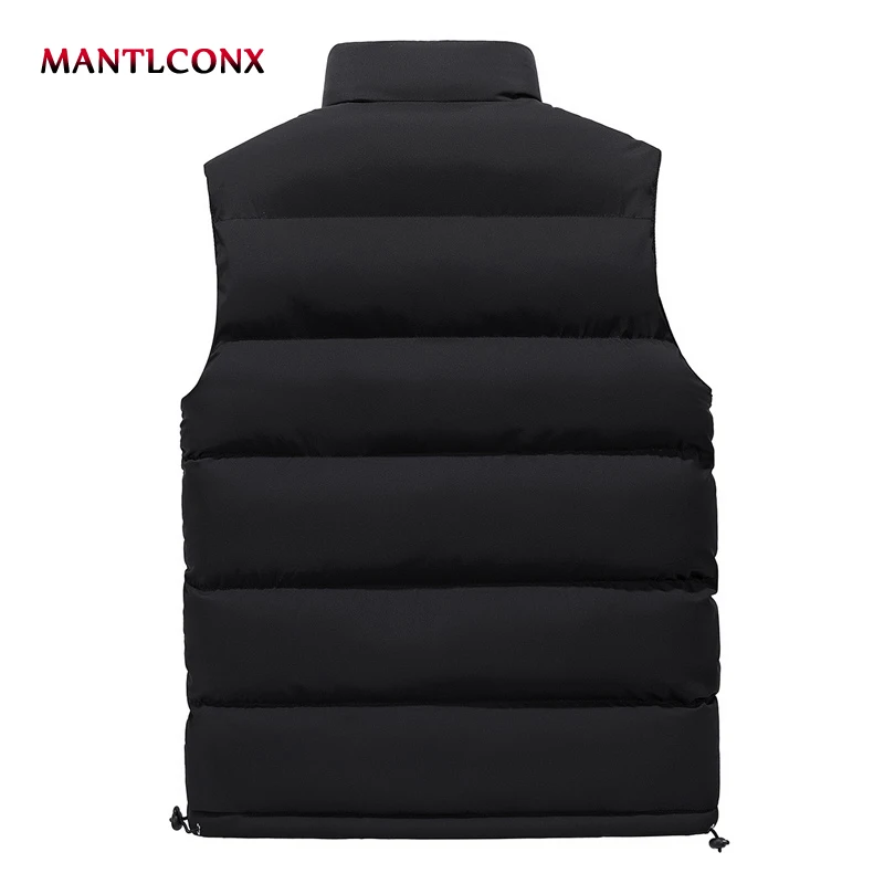 MANTLCONX 5XL 6XL зимние Для мужчин жилет без рукавов повседневные пальто Мужская на