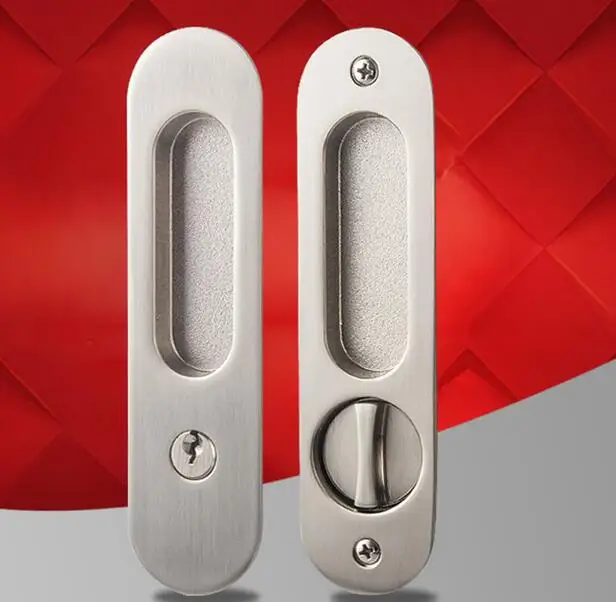 

The bedroom door concealed handle sliding door installation Ming dark handle