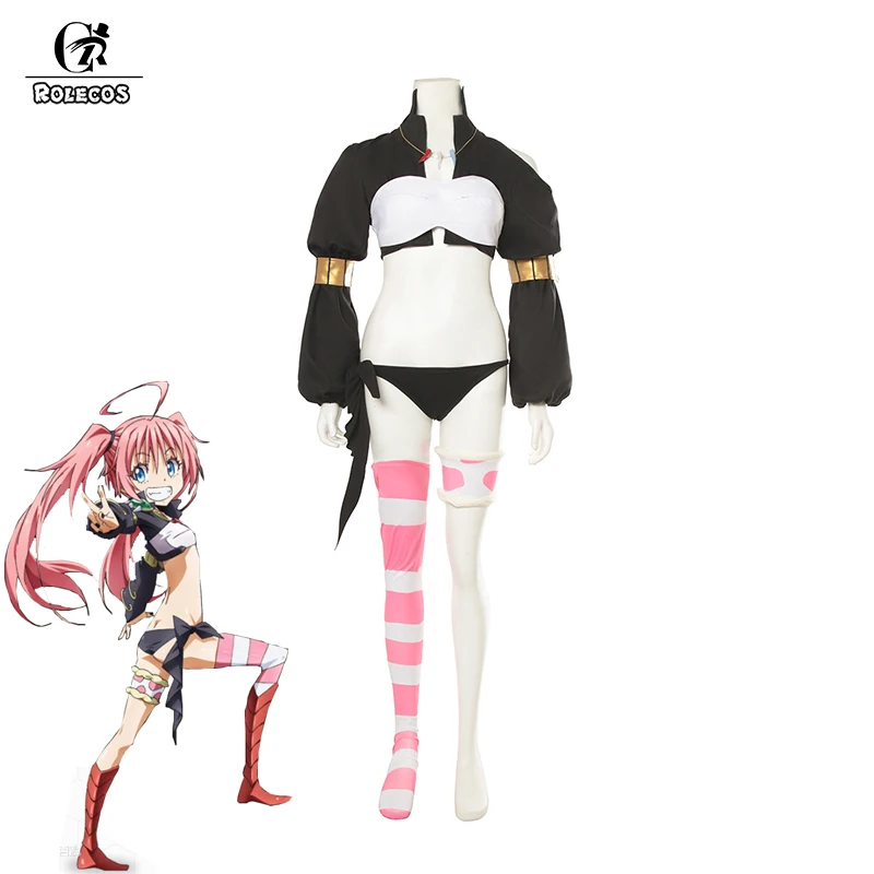 ROLECOS аниме Tensei Shitara Slime Datta Ken костюмы для косплея Nava Milim Костюм Сексуальный Топ
