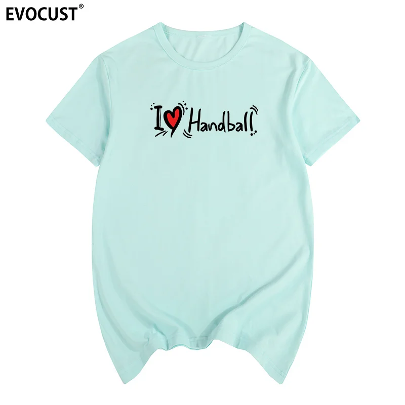 Футболка I love Handball хлопковая Мужская футболка новая женская летняя Удобная |