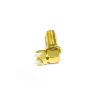 new arrivals 1pc sma female jack nut rf coax connector pcb mount cable right angle four feet goldplated new wholesale