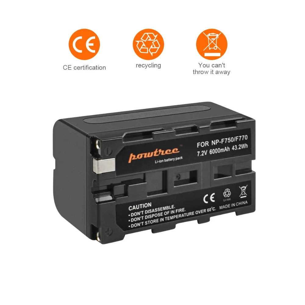 6.0Ah NP-F750 NPF750 NP F750 F730 F770 Батарея для sony NP-F770 F730 CCD-TRV58 TRV110K TRV26E HVR-Z1 V1J z1 CCD-TR3 HDR-FX1 L10