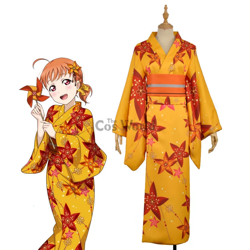 Милый! Солнечный свет! Aqours Takami Chika кимоно юката банный халат платье Униформа наряд