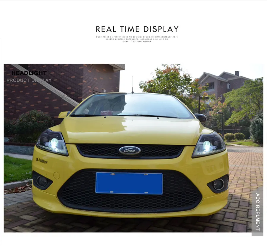 2 шт. светодиодный фары для Ford Focus 2009-2011 светодиодный автомобильный фонарь ангельские глазки ксенон HID комплект Противотуманные фары светодиодный дневные ходовые огни