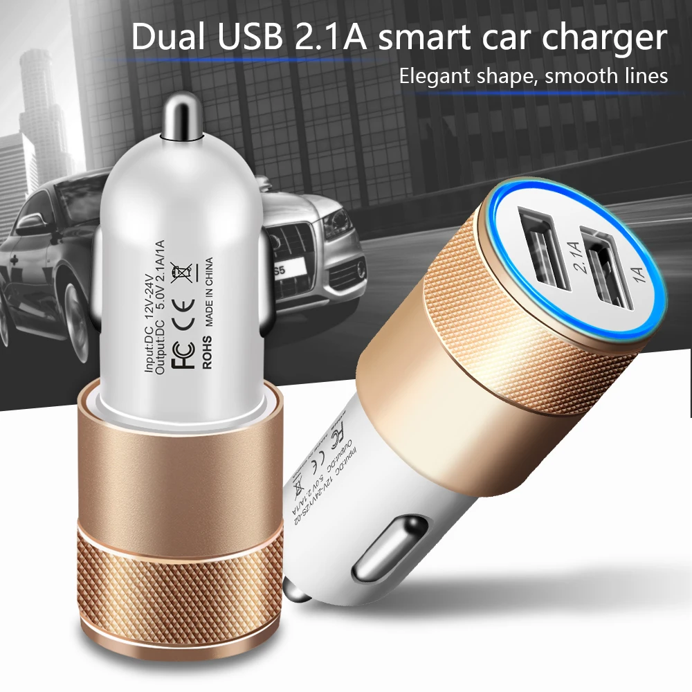 Crouch Dual USB Автомобильное зарядное устройство для Мобильный телефон быстрой