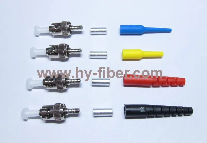 200 шт. ST набор оптических волоконных коннекторов SM Simplex PC металлический корпус