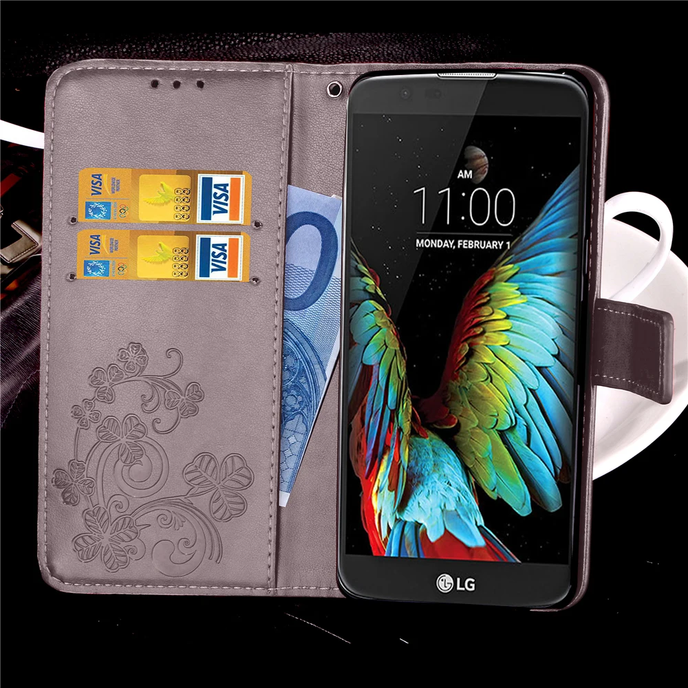 Чехол для LG K10 LGK10 флип Чехол чехол Роскошный кожаный чехол для LG K 10 K10 4 аппарат не привязан к оператору сотовой связи K430ds K430 K420 K420N K410 бумажник чехол для телефона чехол s