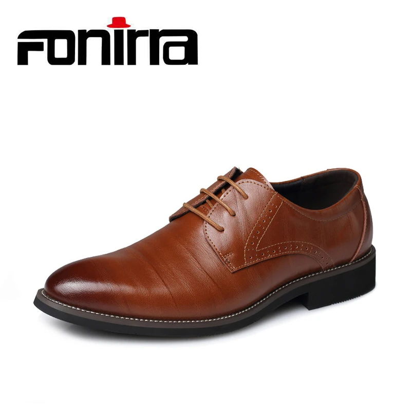 

FONIRRA/модельные туфли; мужские модные свадебные туфли на плоской подошве; официальная обувь из натуральной кожи; мужские туфли-оксфорды; боль...